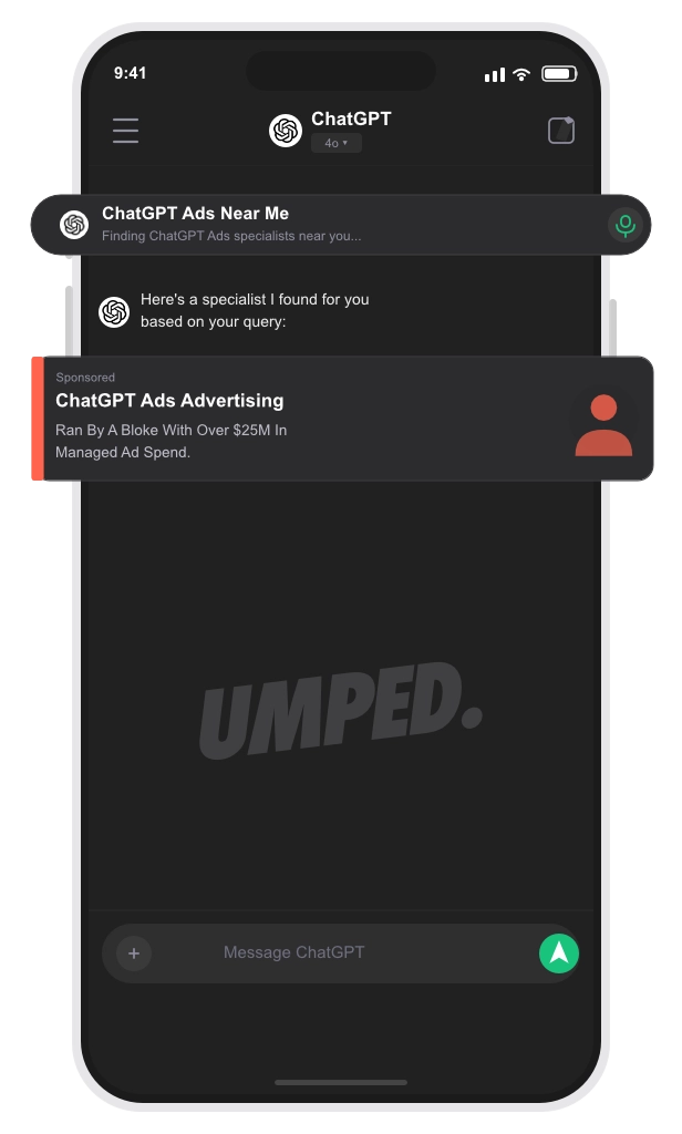 phone showing chatgpt ads